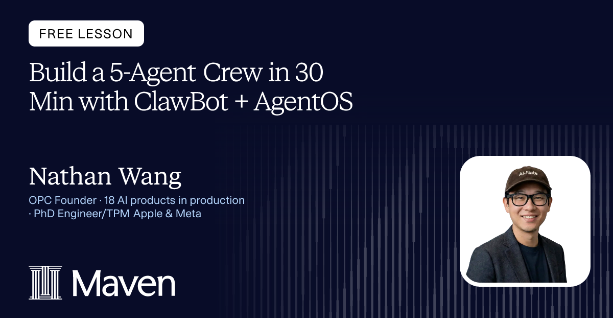 Build a 5-Agent Crew in 30 Min with ClawBot + AgentOS cover image